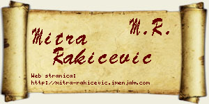Mitra Rakićević vizit kartica